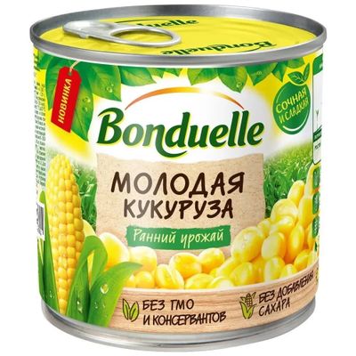 Кукуруза консервированная Бондюэль сладкая, 170г/212мл