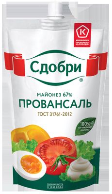 Майонез Сдобри Провансаль 67% 350г*24