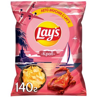 Чипсы Лейз Краб 140г 19Х