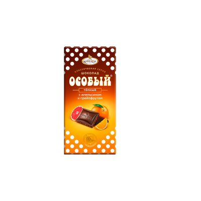 Шоколад Славянка Особый темный с апельсином и грейпфрутом 85гр (15)