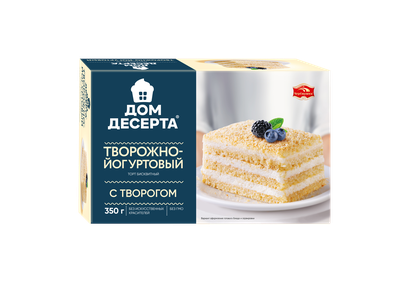 Торт Дом Десерта творожно-йогуртовый, 350г