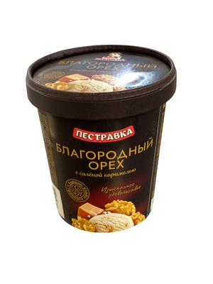 01.Мороженое ПЕСТРАВКА ведро пл-р с гр.орехом и солен.карамелью 270г (В49)