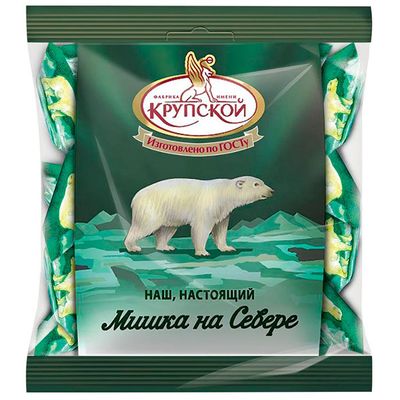 Конфеты Славянка Мишка на севере 200 гр.(12)