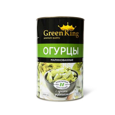 Огурцы маринованные Green King 6-9 см 4250 мл ж/б