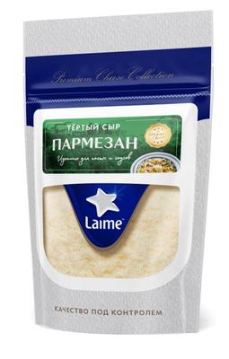 Сыр LAIME Пармезан тертый 40% (дой пак) 10шт*100г(Россия, Спб)КП