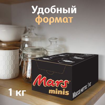Шоколадные конфеты Mars minis с карамелью и нугой, 1 кг