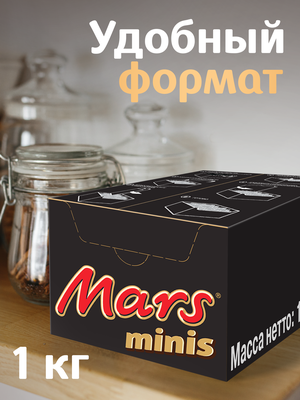 Шоколадные конфеты Mars minis с карамелью и нугой, 1 кг