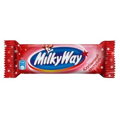 Шоколадный батончик Milky Way «Клубничный коктейль» с воздушным суфле, 26 г