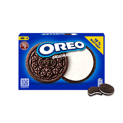 Печенье OREO с какао и начинкой с ванильным вкусом, 228г