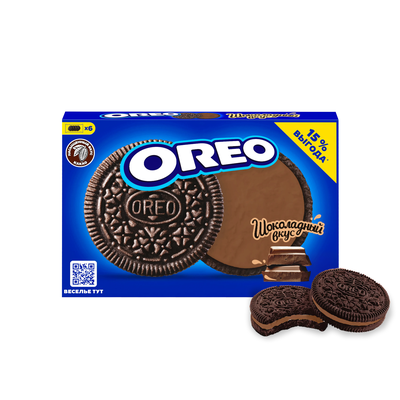 Печенье OREO с какао и начинкой со вкусом шоколада, 228г