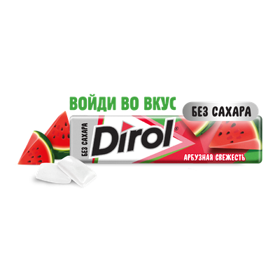 Жевательная резинка DIROL без сахара со вкусом арбуза, 13.6г