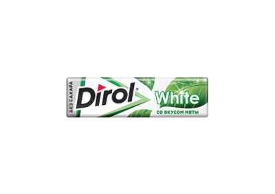 Жевательная резинка DIROL WHITE Мята без сахара со вкусом мяты, 13.6г