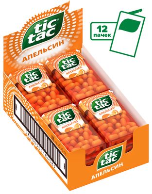 Освежающее драже конфеты Tic Tac Апельсин, 16 г