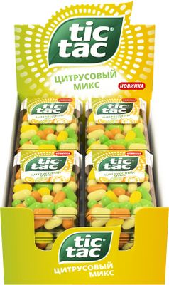 Освежающее драже конфеты Tic Tac Цитрусовый Микс, 16 г
