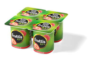 Йогуртный продукт Fruttis 0,1% Клубника, 110г