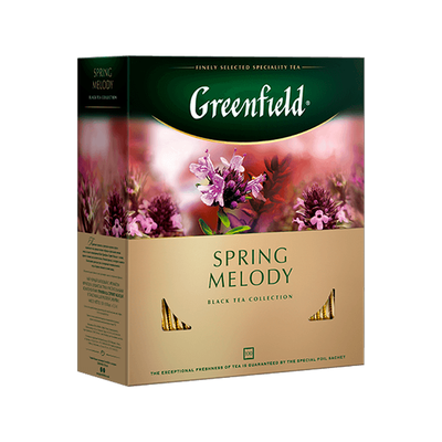 Чай Greenfield Spring Melody черный, в пакетиках, 1,5г*100п