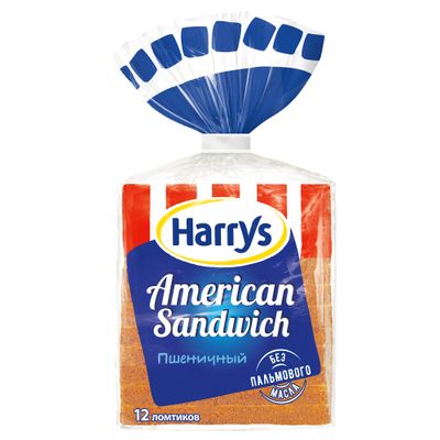 Хлеб пшеничный Harry's для сэндвича и тостов, 470г
