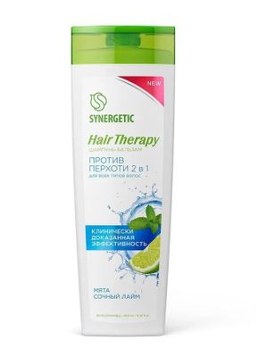 Шампунь-бальзам Synergetic Против перхоти 2 в 1 Hair Therapy 400мл
