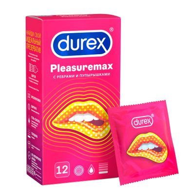 Презервативы Durex Pleasuremax №12 из натурального латекса