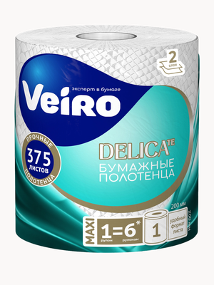 Полотенца бумажные VEIRO DELICATE 1шт 2сл Белые