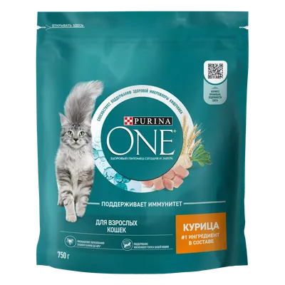 Корм сухой для кошек Purina One с курицей 750г