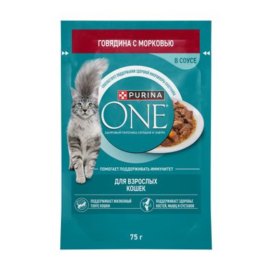Влажный корм для кошек Purina One говядина 75г