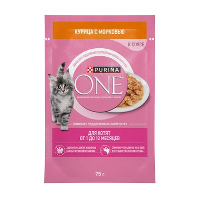 Влажный корм для котят Purina ONE С курицей 75г
