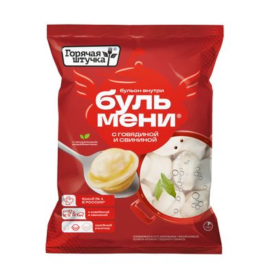 Пельмени Горячая штучка Бульмени с говядиной и свининой Ф/П сфера 700 г
