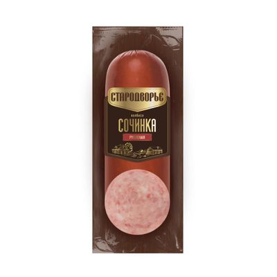Колбаса п/к Стародворье Сочинка срез рубленная с сочным окороком 0,3 кг