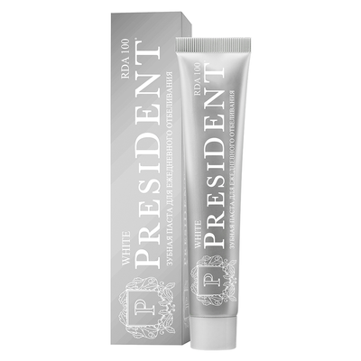 Зубная паста PRESIDENT White 75г