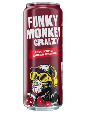 Газированный напиток Funky Monkey Crazy Кола-Дикая вишня  0,45л