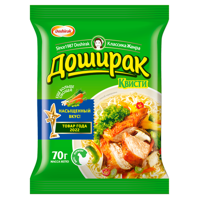 Лапша быстрого приготовления Доширак Квисти со вкусом курицы 70г