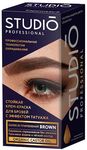 Крем-краска для бровей STUDIO Professional 30/20мл Татуаж Темно-коричневая*8