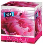 Платочки косметические BELLA 80шт Двухслойные Bella №1 Extra soft Розовые розы