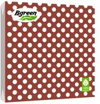 BGREEN 3сл 20шт 33*33см Салфетки бумажные Горох на кофейном