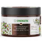 Скраб для тела SYNERGETIC 300мл  Кофе и зеленый лайм натуральный кофейный тонус и упругость