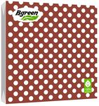 BGREEN 2сл 20шт 33*33см Салфетки бумажные Горох на кофейном