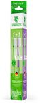 Зубная щетка SYNERGETIC 2шт Eco dental care,medium (фиолетовая, зеленая)*20