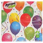 Салфетки бумажные BGREEN 2сл 50шт 24*24см Праздник