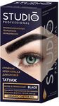 Крем-краска для бровей STUDIO Professional 30/20мл  Татуаж Экстра-чёрный*6