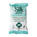 Влажные салфетки Silk Sense 15шт для интимной гигиены Кокосовая вода
