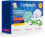 Таблетки для посудомоечных машин SYNERGETIC 100шт бесфосфатные Ultra power