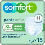 Подгузники-трусы для взрослых Somfort 15шт Pants Active Normal XL