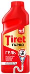 Средство для прочистки труб TIRET TURBO 500мл Гель для удаления засоров в канализационных трубах мощный*6