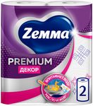 Бумажные полотенца ZEMMA 2шт 2сл Premium Декор