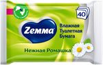 Туалетная бумага Влажная ZEMMA 40шт Нежная Ромашка