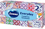 Бумажные салфетки ZEMMA 100шт 2сл Everyday *21