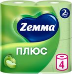 Туалетная бумага ZEMMA Плюс 4шт 2сл Яблоко