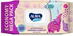 Влажные салфетки для детей AURA ULTRA COMFORT 200шт  big-pack с крышкой