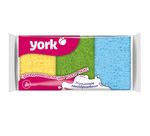 YORK Губка для мытья посуды Колор ЛЮКС 3 шт.